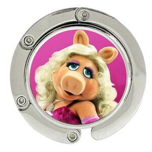 Miss Piggy Muppet Purse Hanger Foldable Hook Handbag Table Bag Holder Metal
